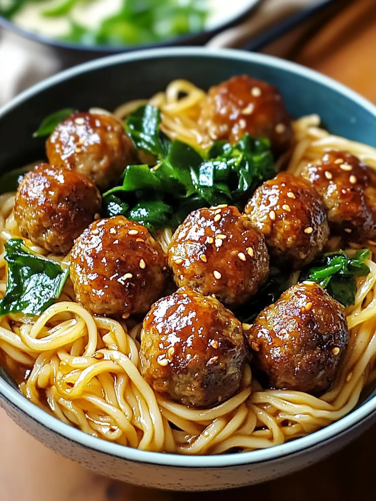 Savory Chinese Meatballs & Hoisin Noodles to Tantalize Tastebuds 5 Chinese Meatballs & Hoisin Noodles