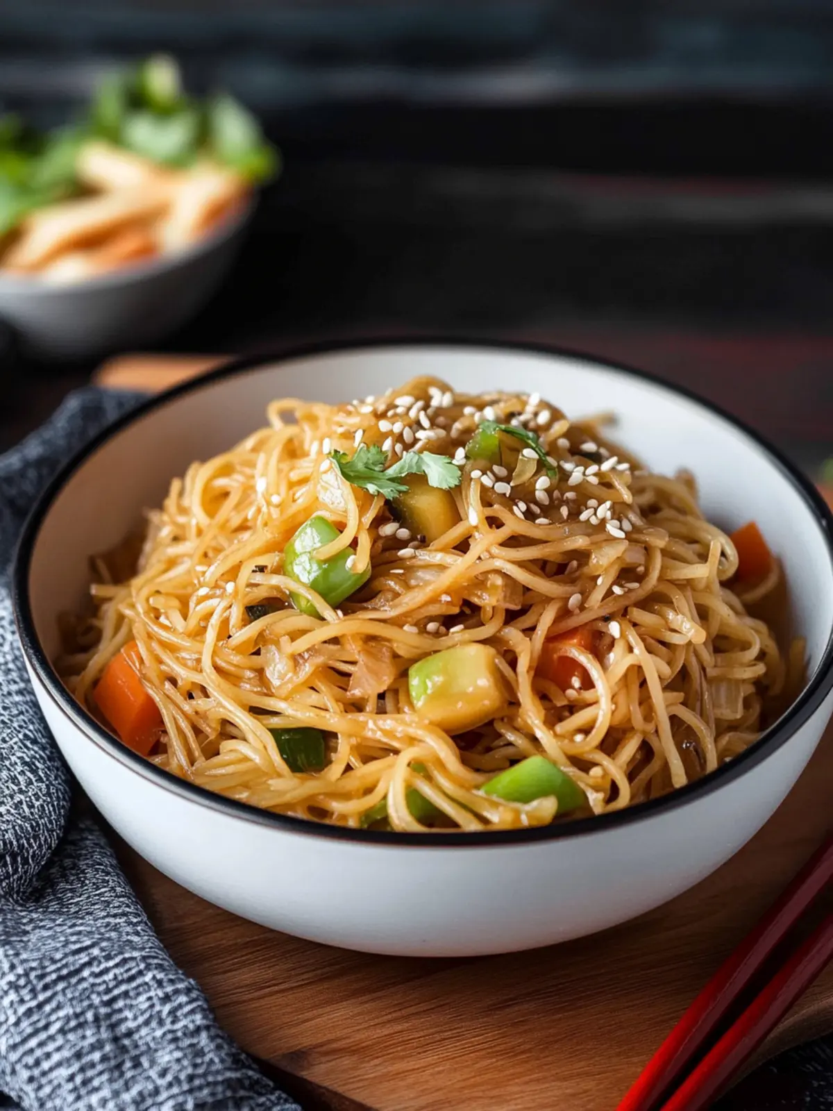 Sizzling Chinese Chow Mein Noodles with Tangy Cabbage Delight 5 Chinese Chow Mein