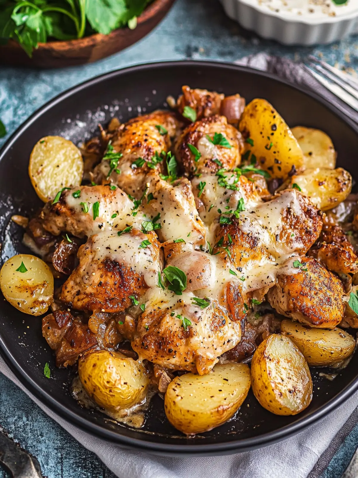 Garlic Parmesan Chicken and Potatoes You’ll Crave Tonight 2 Garlic Parmesan Chicken and Potatoes