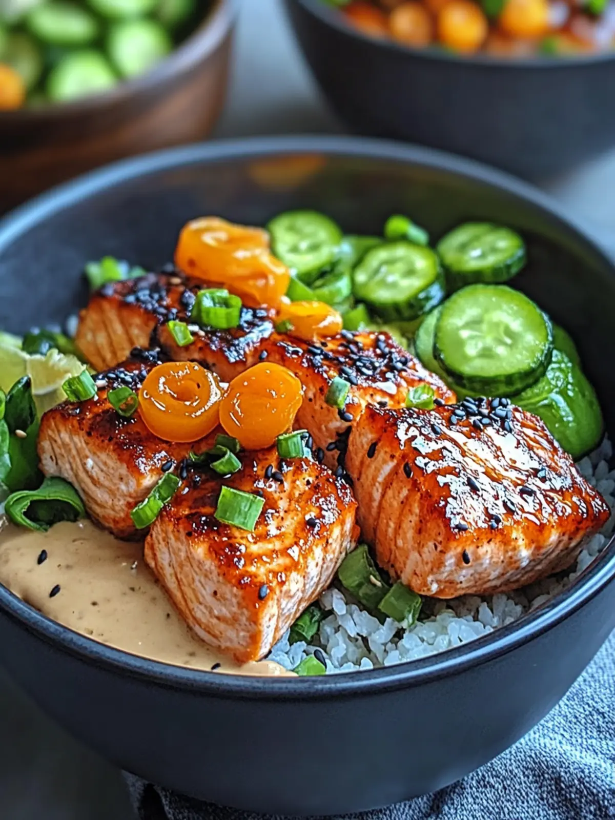 Savory Teriyaki Salmon Bowls with Roasted Brussels Sprouts 5 Teriyaki Salmon Bowls