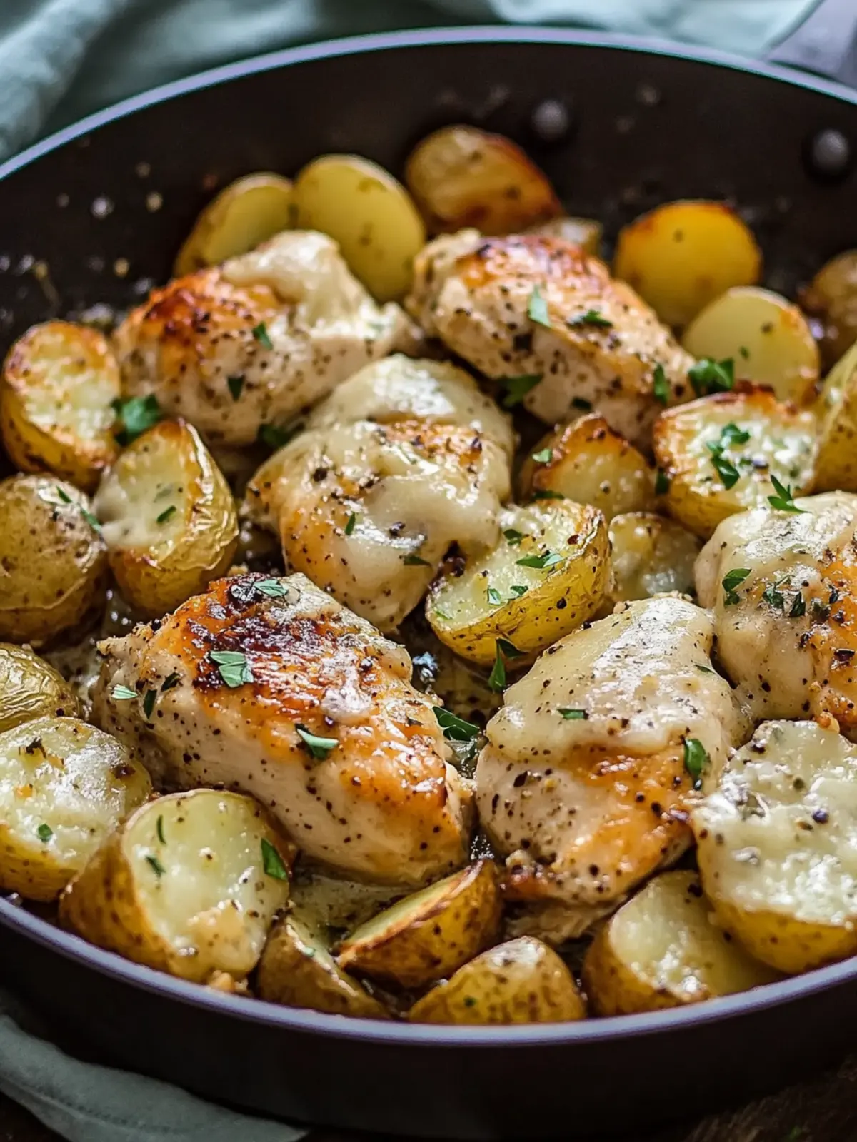 Garlic Parmesan Chicken and Potatoes Skillet Bliss at Home 5 Garlic Parmesan Chicken and Potatoes Skillet