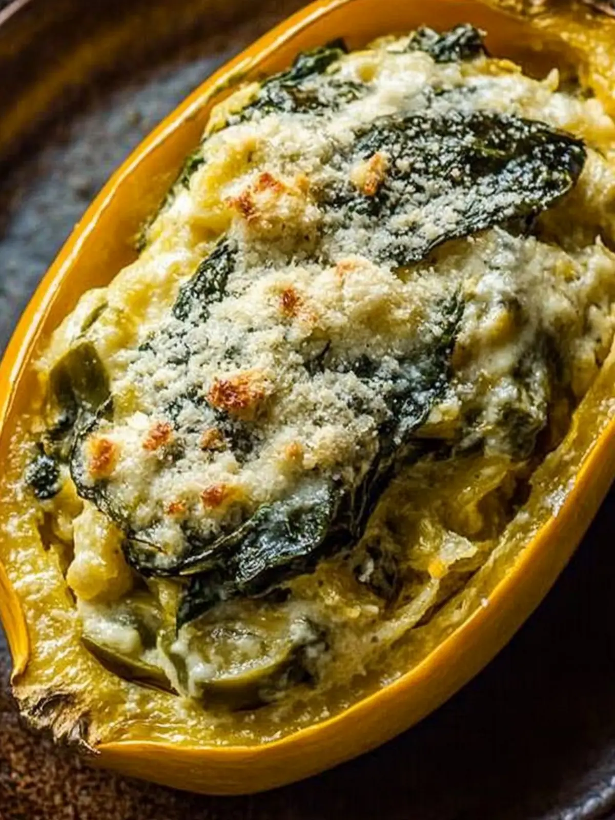 Spinach and Artichoke Stuffed Spaghetti Squash Delight 5 Spinach and Artichoke Stuffed Spaghetti Squash