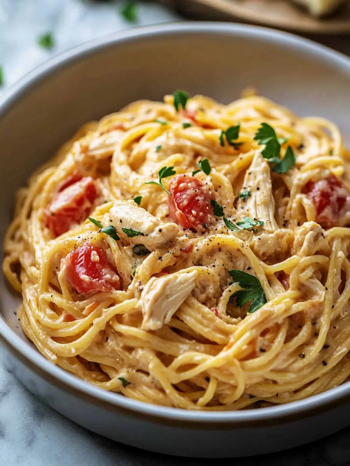 Creamy CrockPot Chicken Spaghetti for Effortless Comfort Meals 4 CrockPot Chicken Spaghetti
