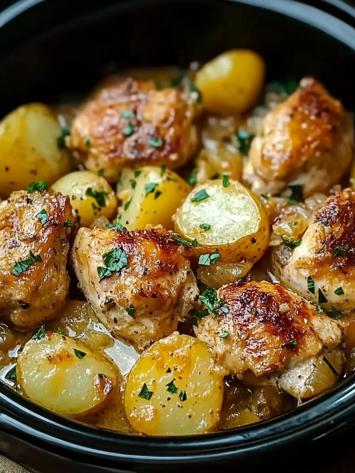 Garlic Parmesan Crockpot Chicken and Potatoes for Easy Comfort 3 Garlic Parmesan Crockpot Chicken and Potatoes