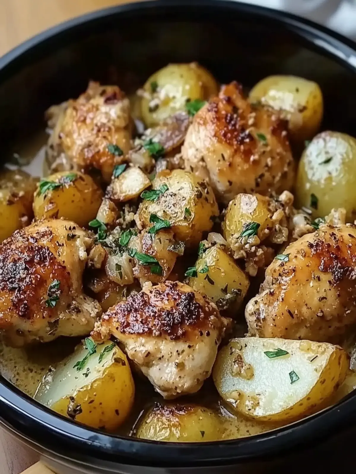 Garlic Parmesan Crockpot Chicken and Potatoes for Easy Comfort 4 Garlic Parmesan Crockpot Chicken and Potatoes