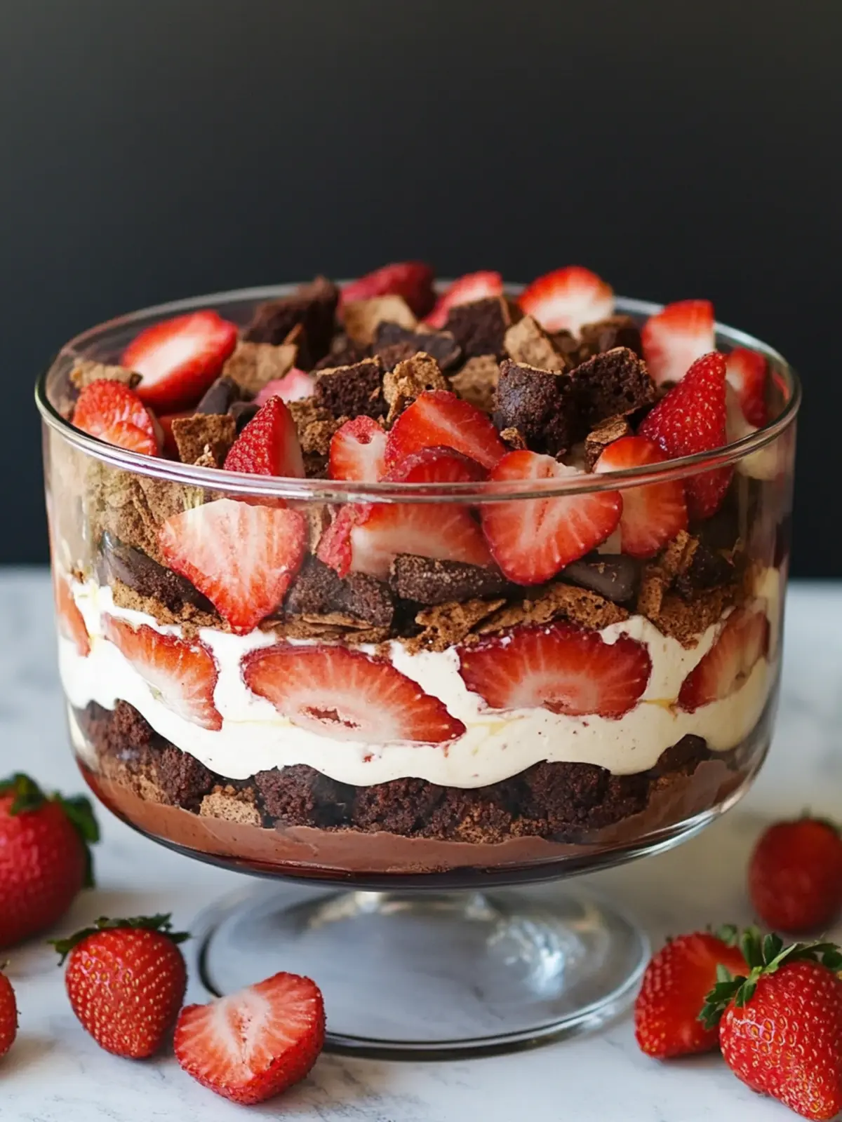 Delicious Strawberry Brownie Trifle Everyone Will Love 5 Strawberry Brownie Trifle