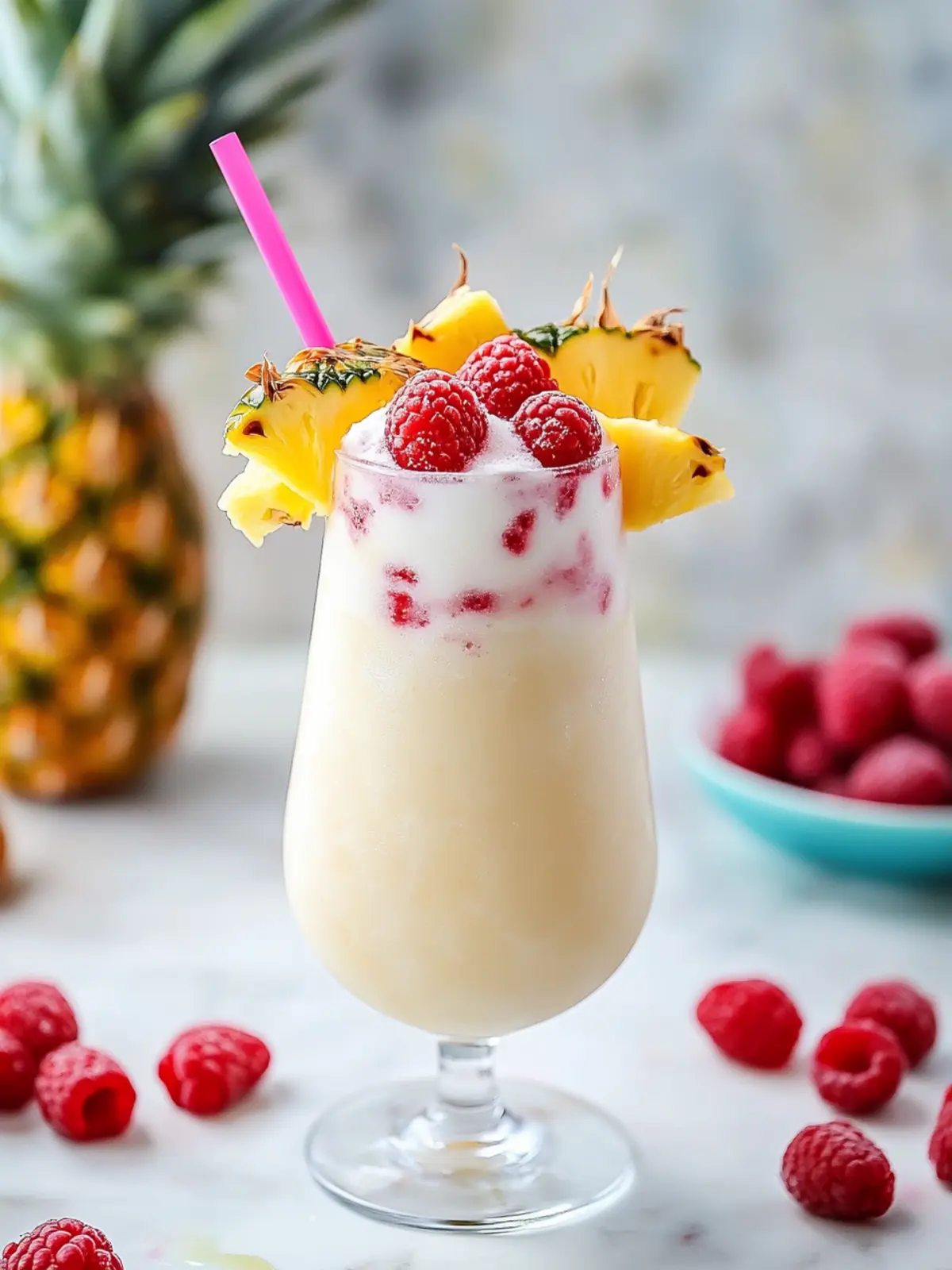 Irresistibly Creamy Raspberry Piña Colada You'll Love 2 Raspberry Piña Colada