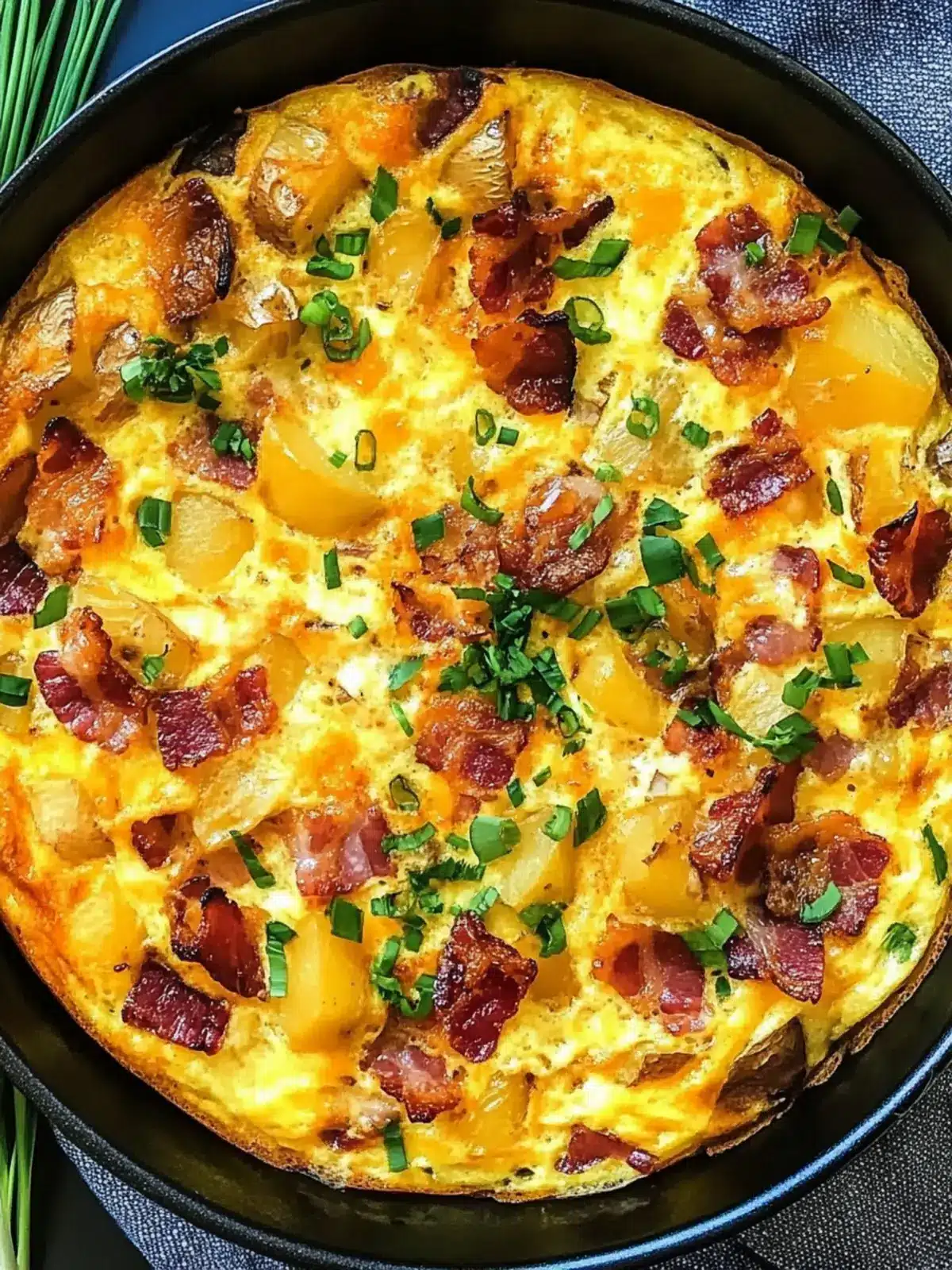 Delicious Bacon Potato and Cheddar Frittata for Brunch Lovers 5 Bacon Potato and Cheddar Frittata