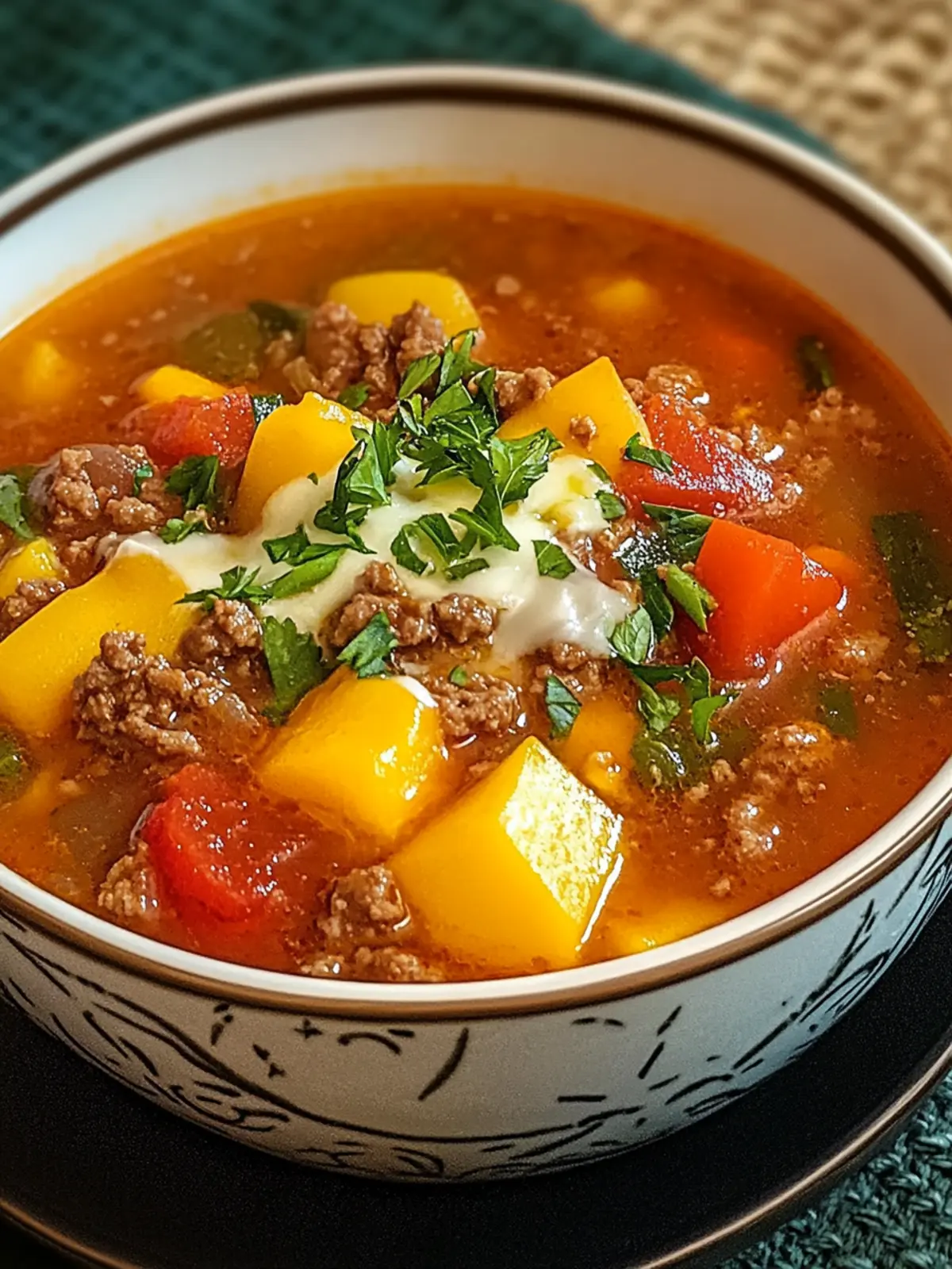 Hearty Cheesy Ground Beef Soup for Cozy Nights In 5 Hearty Cheesy Ground Beef Soup