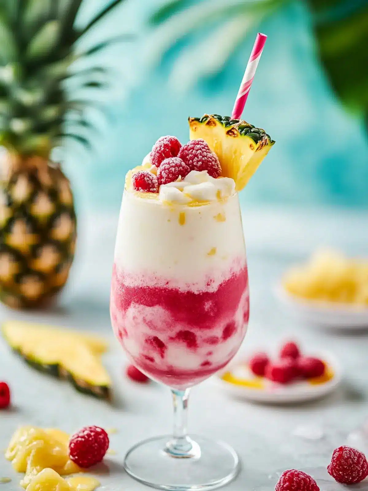 Irresistibly Creamy Raspberry Piña Colada You'll Love 3 Raspberry Piña Colada