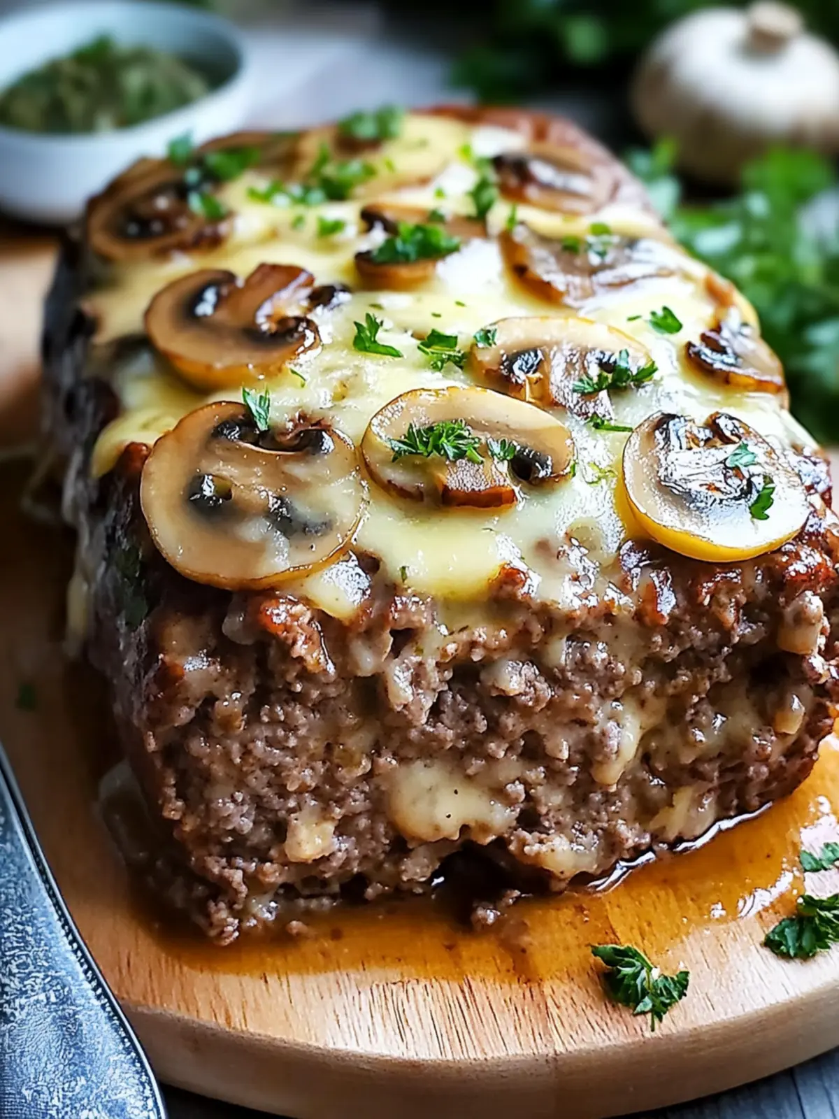 Savory Mushroom Swiss Cheese Meatloaf for Comfort Food Lovers 5 Mushroom Swiss Cheese Meatloaf