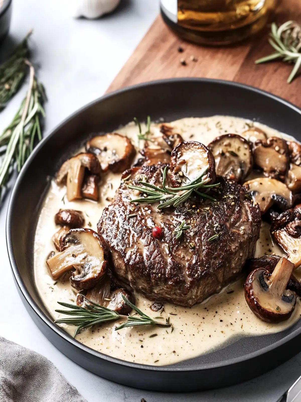 Savory Rosemary Beef Tenderloin with Wild Mushroom Cream Sauce 5 Rosemary Beef Tenderloin with Wild Mushroom Cream Sauce
