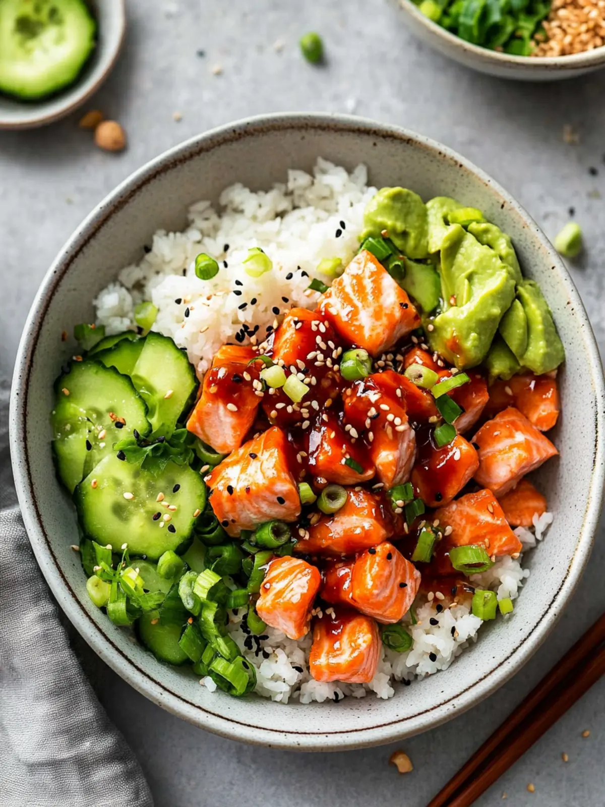 Sweet and Spicy Honey Sriracha Salmon Bowls You’ll Love 4 Honey Sriracha Salmon Bowls