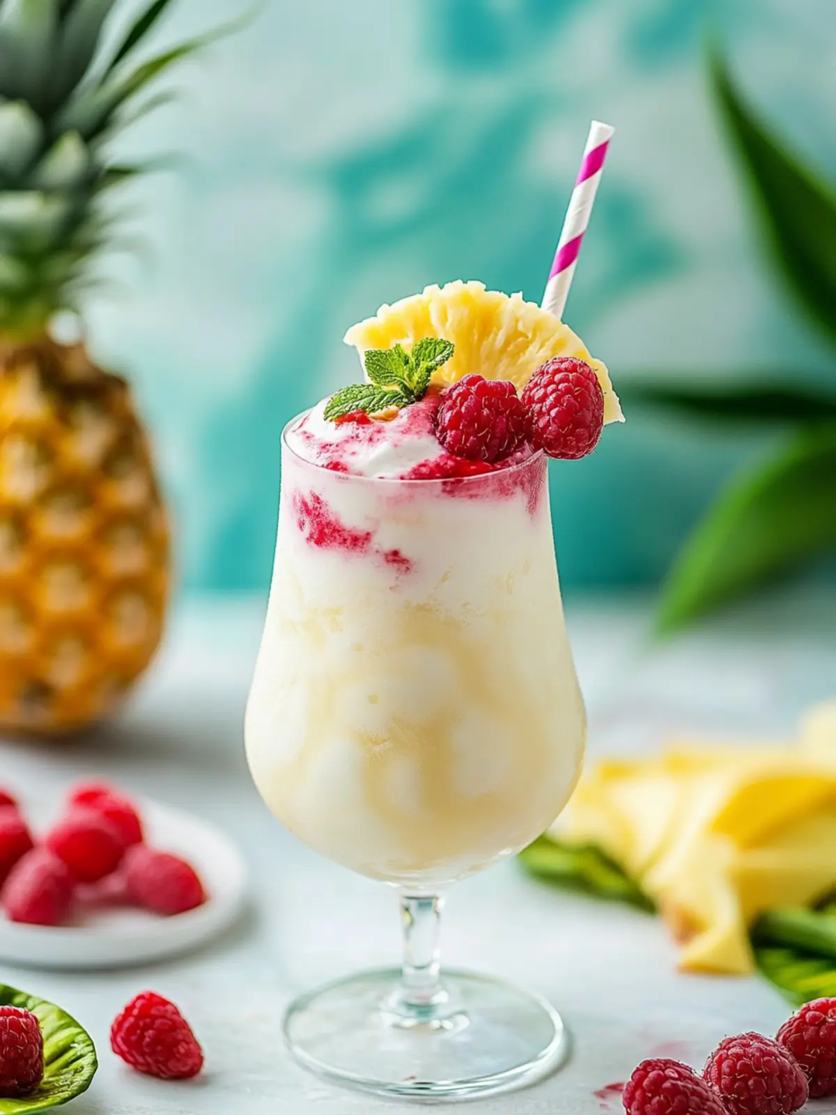 Refresh with a Raspberry Piña Colada Smoothie Bliss 2 Raspberry Piña Colada