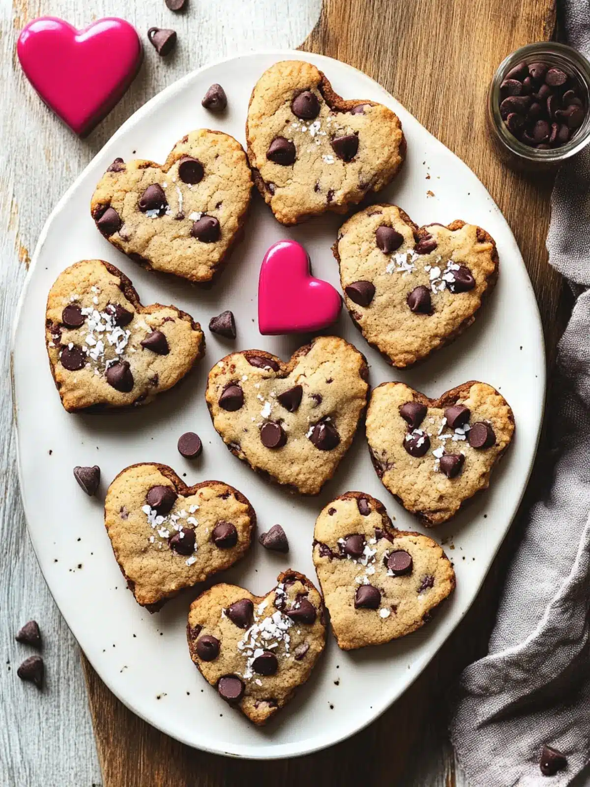 Heart Shaped Chocolate Chip Cookies for Sweet Moments 5 Heart Shaped Chocolate Chip Cookies