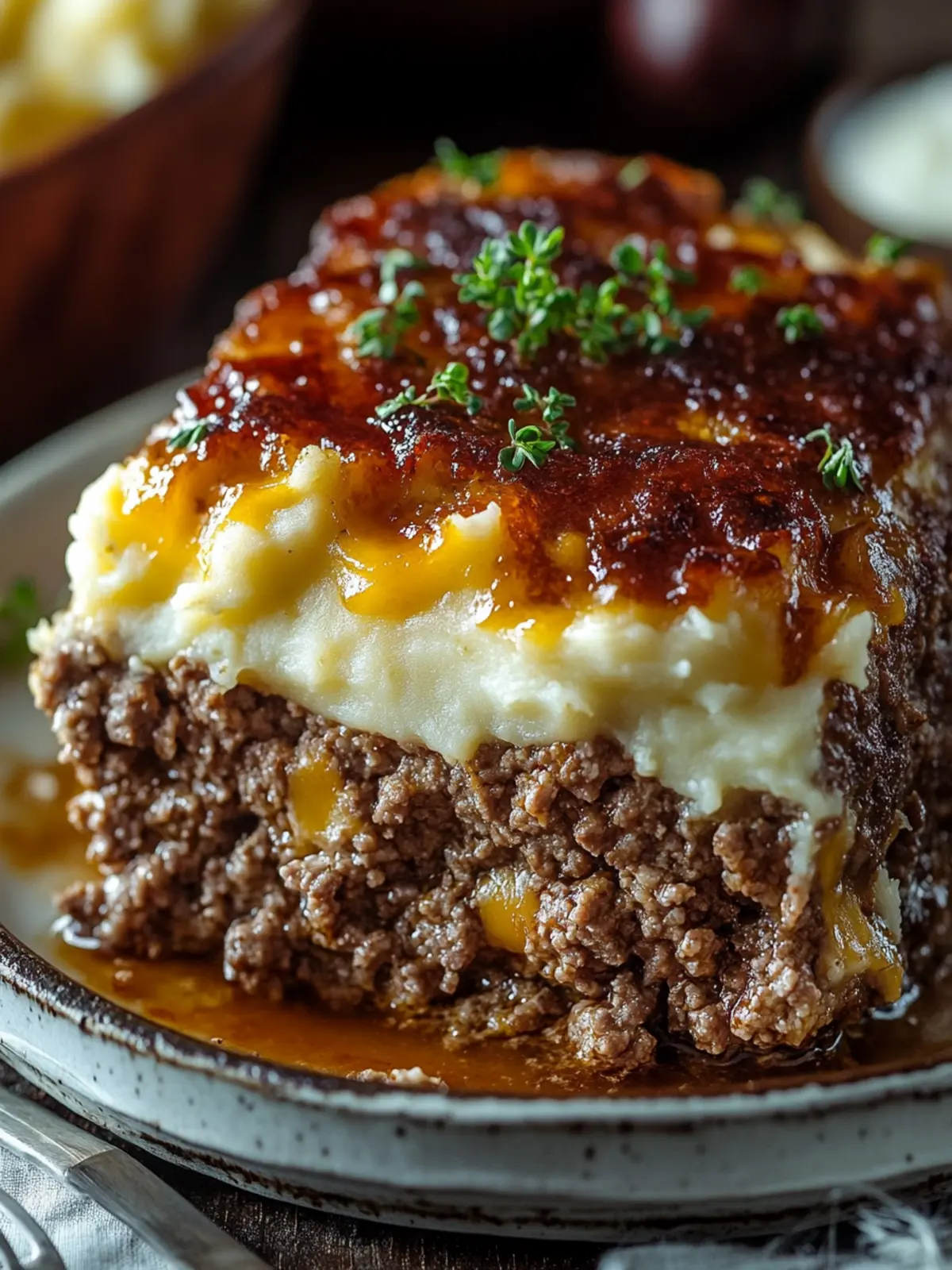 Ultimate Meatloaf with Mashed Potatoes and Cheddar Bliss 5 Meatloaf with Mashed Potatoes and Cheese