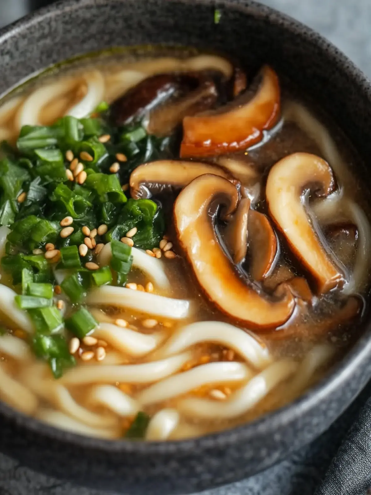 Miso Udon Noodle Soup with Teriyaki Mushrooms To Warm Your Soul 5 Miso Udon Noodle Soup with Teriyaki Mushrooms