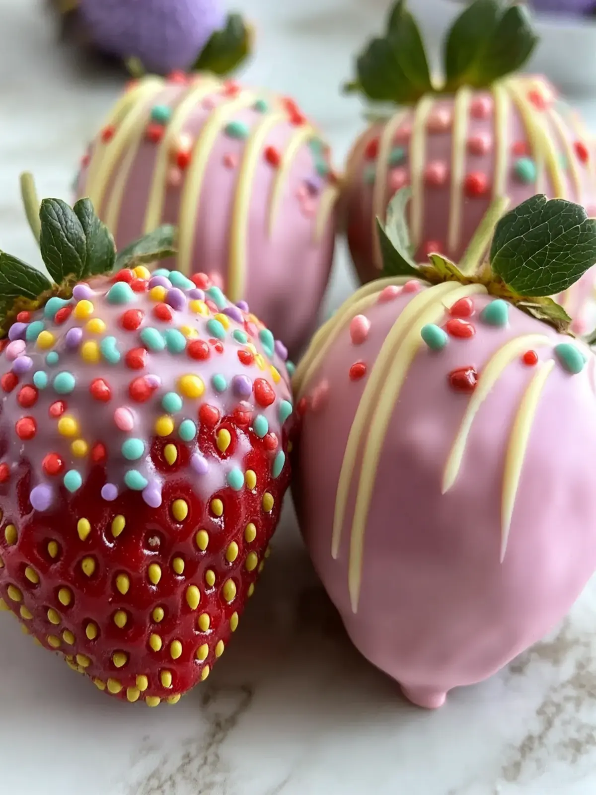 Delicious Pastel Easter Chocolate Covered Strawberries Recipe 5 Pastel Easter Chocolate Covered Strawberries