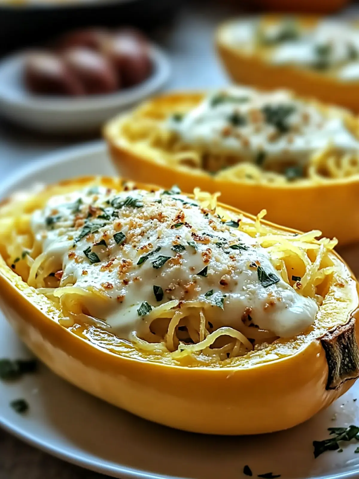 Roasted Spaghetti Squash with Creamy Alfredo Bliss Unveiled 5 Roasted Spaghetti Squash with Creamy Alfredo Bliss