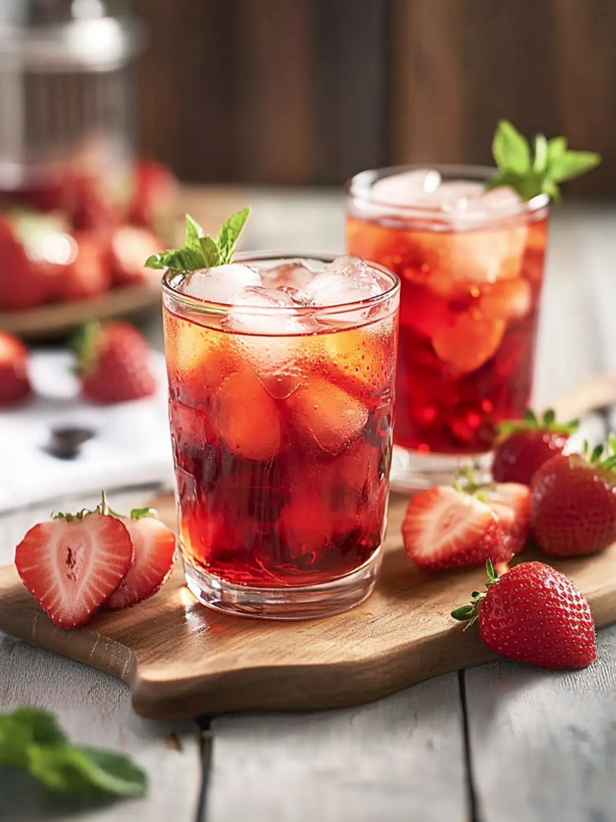 Refreshing Strawberry Honey Hibiscus Iced Tea for Summer Sips 2 Strawberry Honey Hibiscus Iced Tea