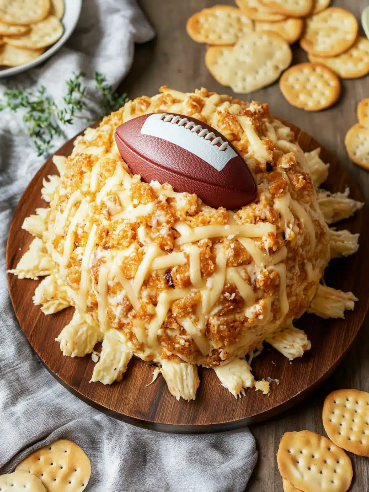 Irresistible Football Cheese Ball for Game Day Fun 4 Football Cheese ball