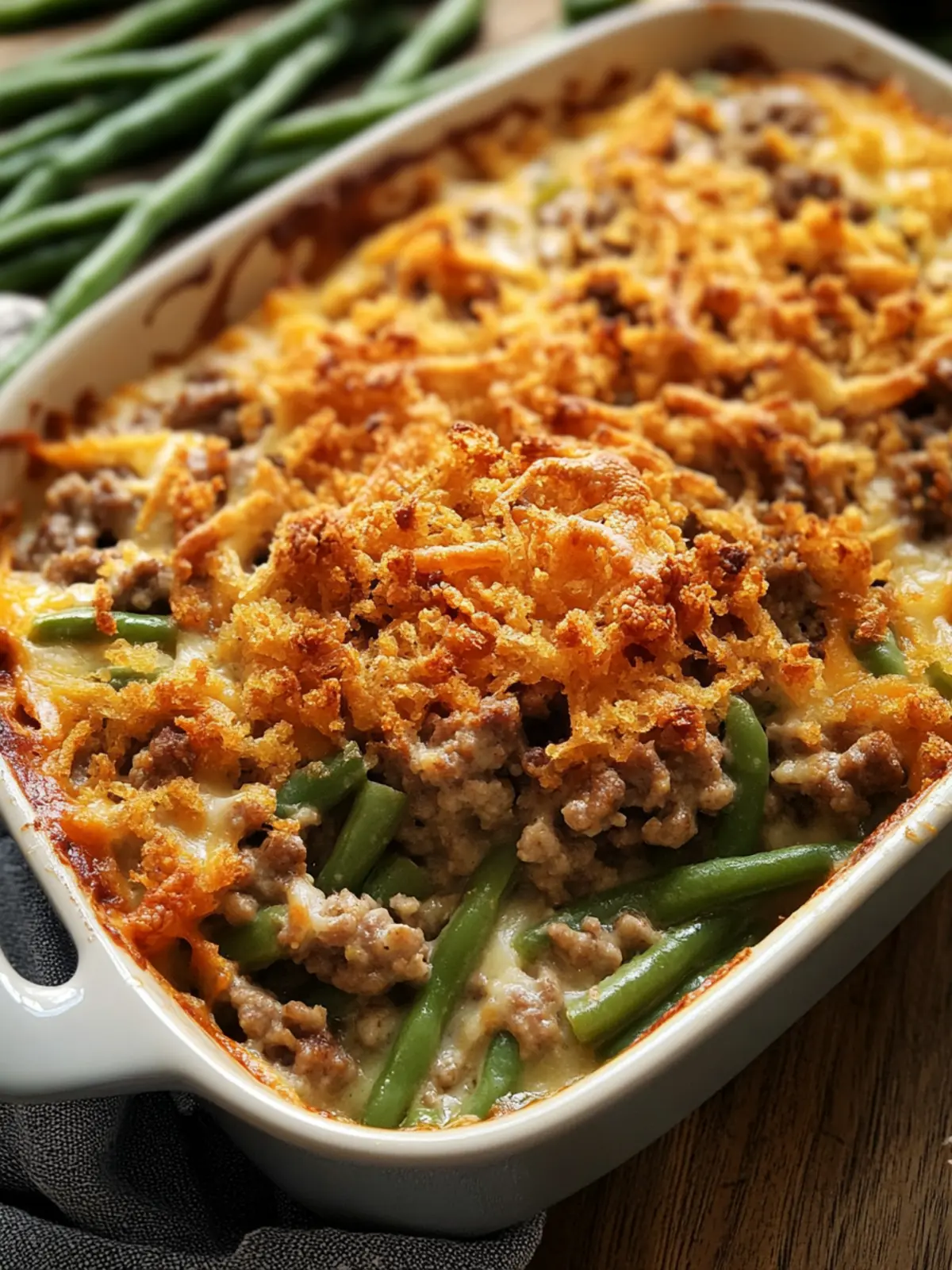 Satisfy Your Cravings with Hamburger Green Bean Casserole 2 Hamburger Green Bean Casserole