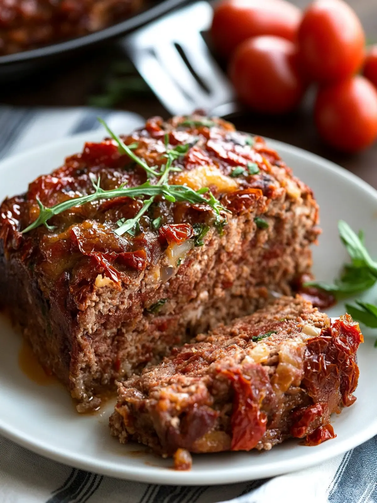 Gourmet Meatloaf with Sun-dried Tomatoes: A Flavor Explosion 3 Gourmet Meatloaf with Sun-dried Tomatoes