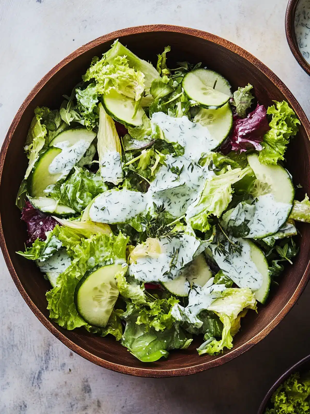 Bitter Greens Salad with Herby Ranch Dressing You’ll Love 4 Bitter Greens Salad with Herby Ranch Dressing