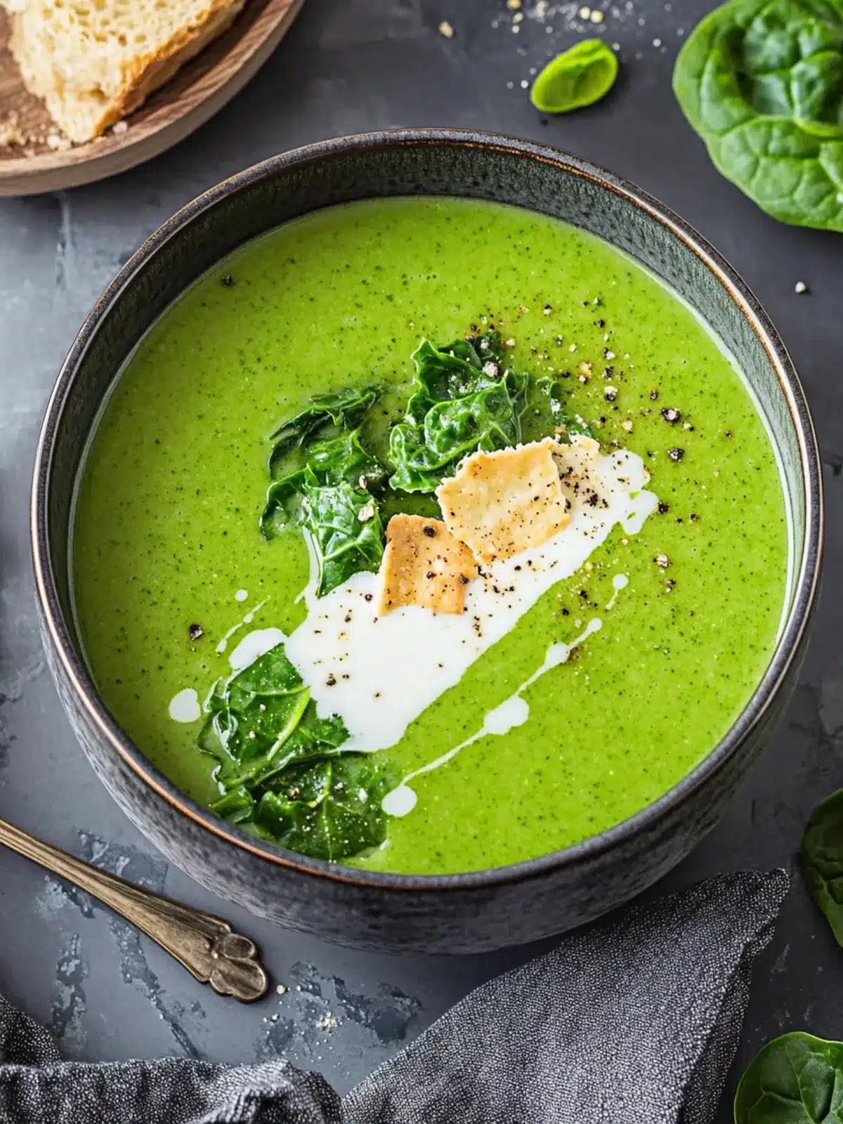 Delicious Spinach and Kale Soup to Brighten Your Day 3 Spinach and Kale Soup