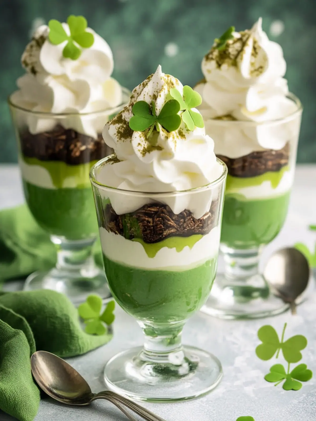 Indulge in St. Patrick's Day Parfait Bliss at Home! 2 St. Patricks Day Parfait