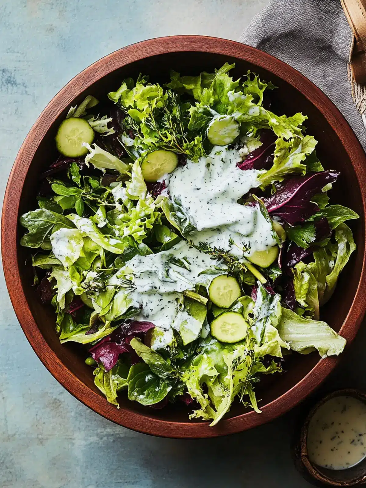 Bitter Greens Salad with Herby Ranch Dressing You’ll Love 3 Bitter Greens Salad with Herby Ranch Dressing