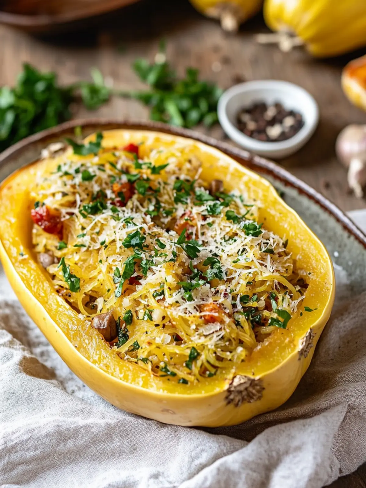 Savor Spaghetti Squash with Sautéed Veggies for a Cozy Meal 4 Spaghetti Squash with Sauteed Veggies