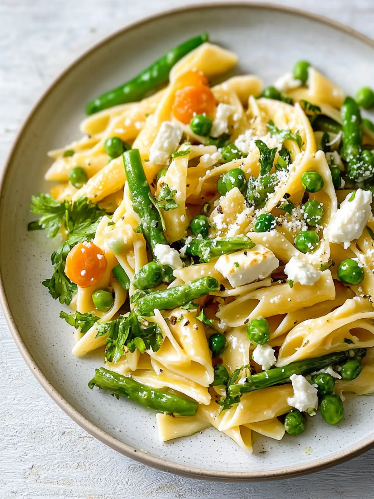 Spring Vegetable Pasta with Goat Cheese for a Fresh Feast 3 Spring Vegetable Pasta with Goat Cheese