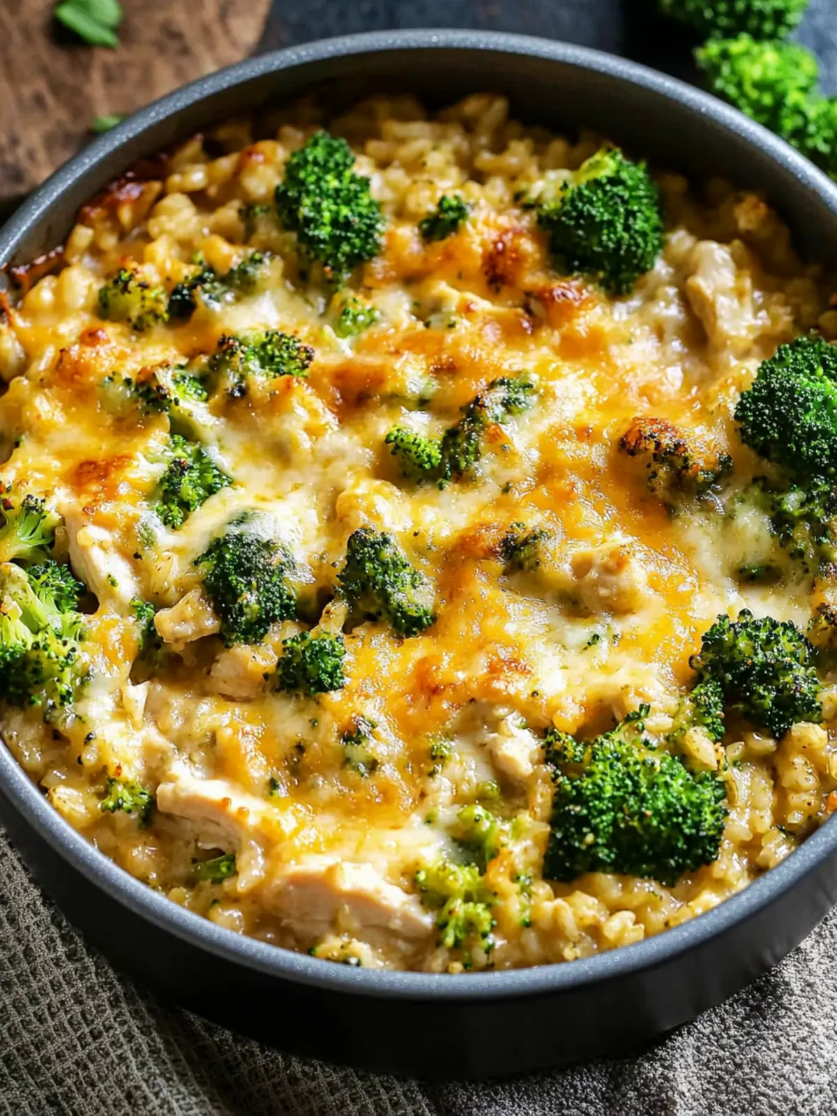 One Pot Cheesy Chicken Broccoli Rice Casserole