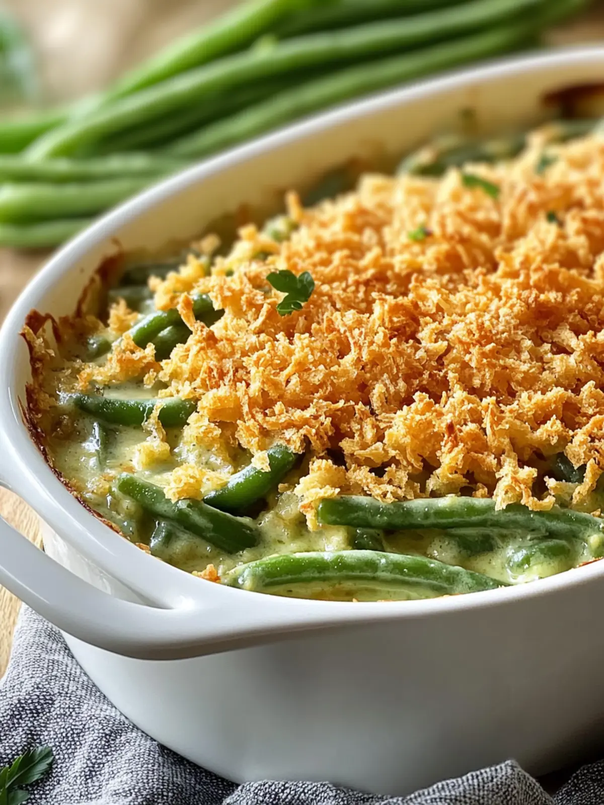 Creamy Gluten Free Green Bean Casserole