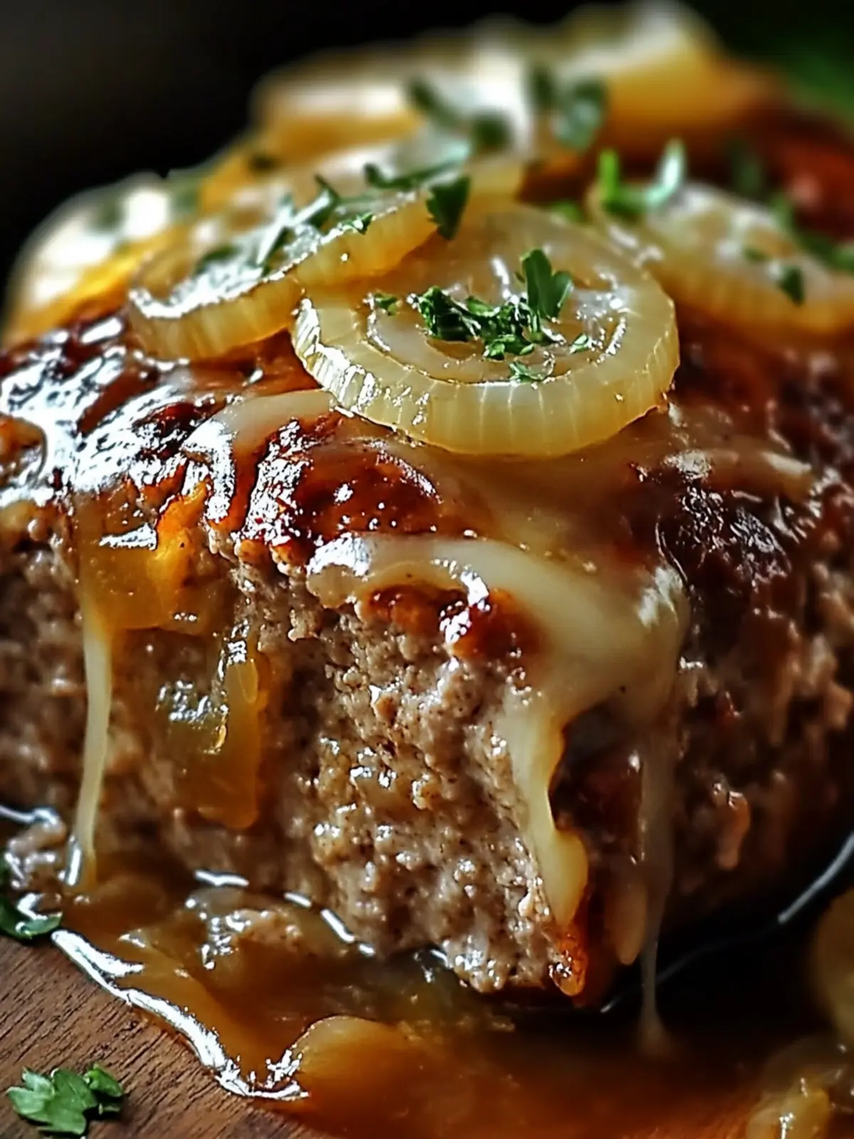 Crockpot French Onion Meatloaf That Melts in Your Mouth 5 Crockpot French Onion Meatloaf