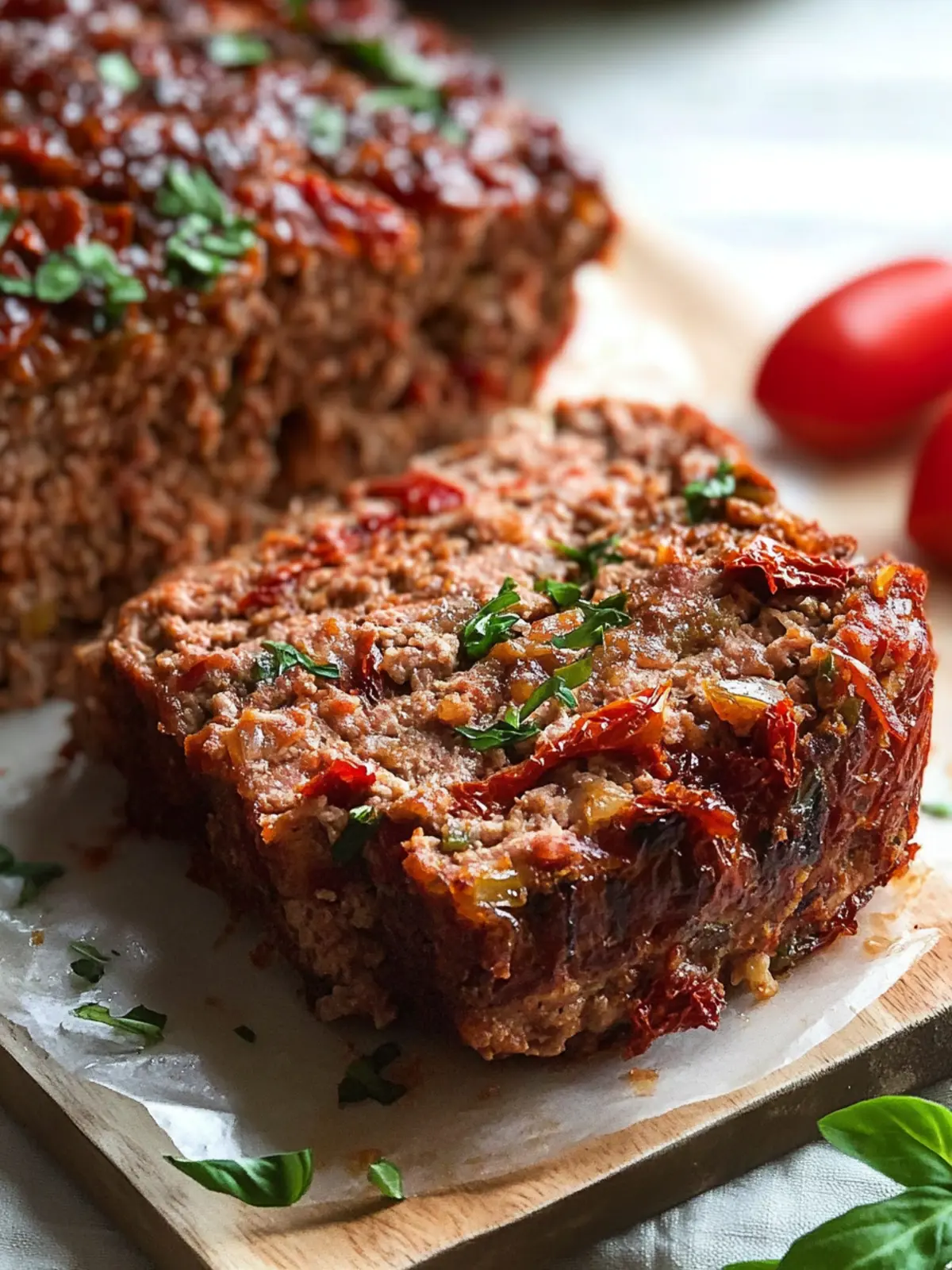 Gourmet Meatloaf with Sun-dried Tomatoes: A Flavor Explosion 2 Gourmet Meatloaf with Sun-dried Tomatoes