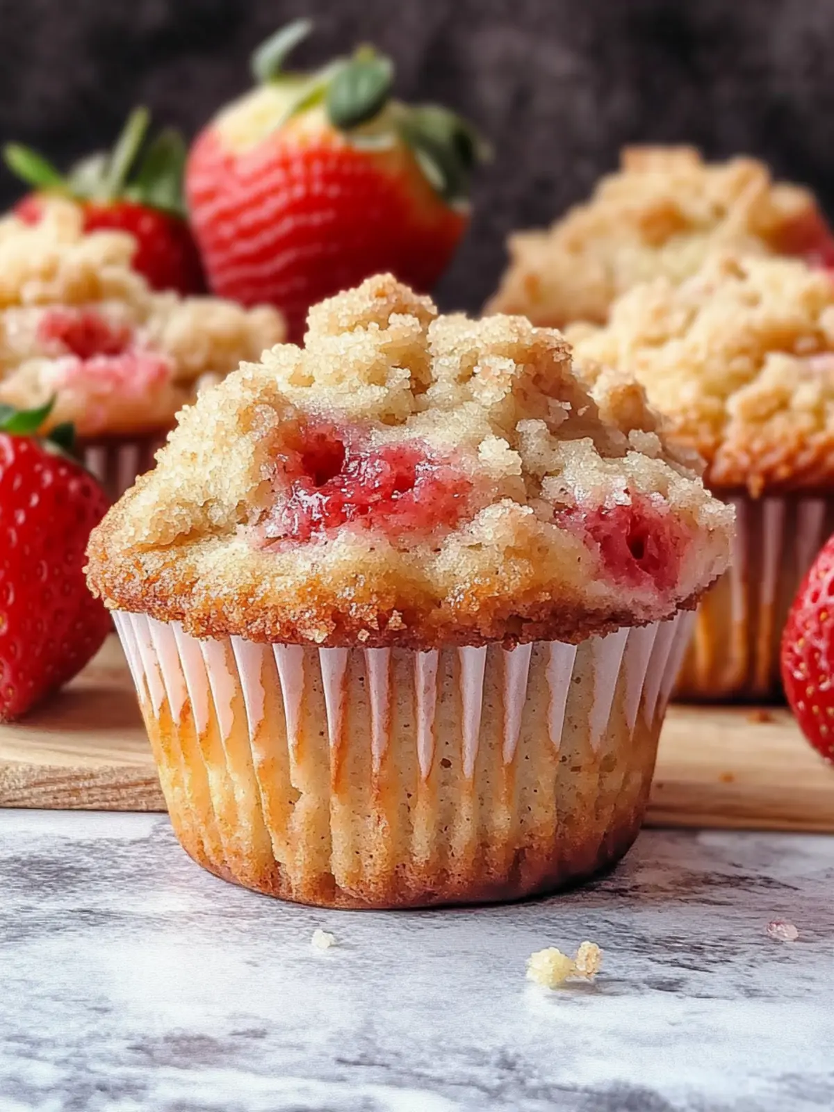 Bakery-Style Strawberry Streusel Muffins You'll Crave Daily 5 Bakery-Style Strawberry Streusel Muffins