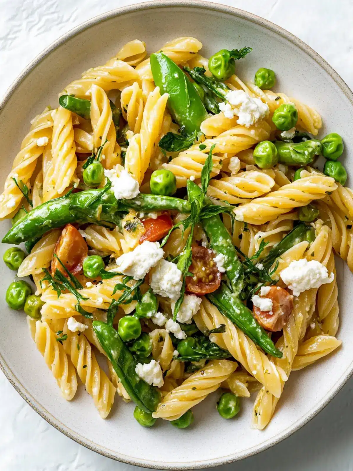 Spring Vegetable Pasta with Goat Cheese for a Fresh Feast 5 Spring Vegetable Pasta with Goat Cheese