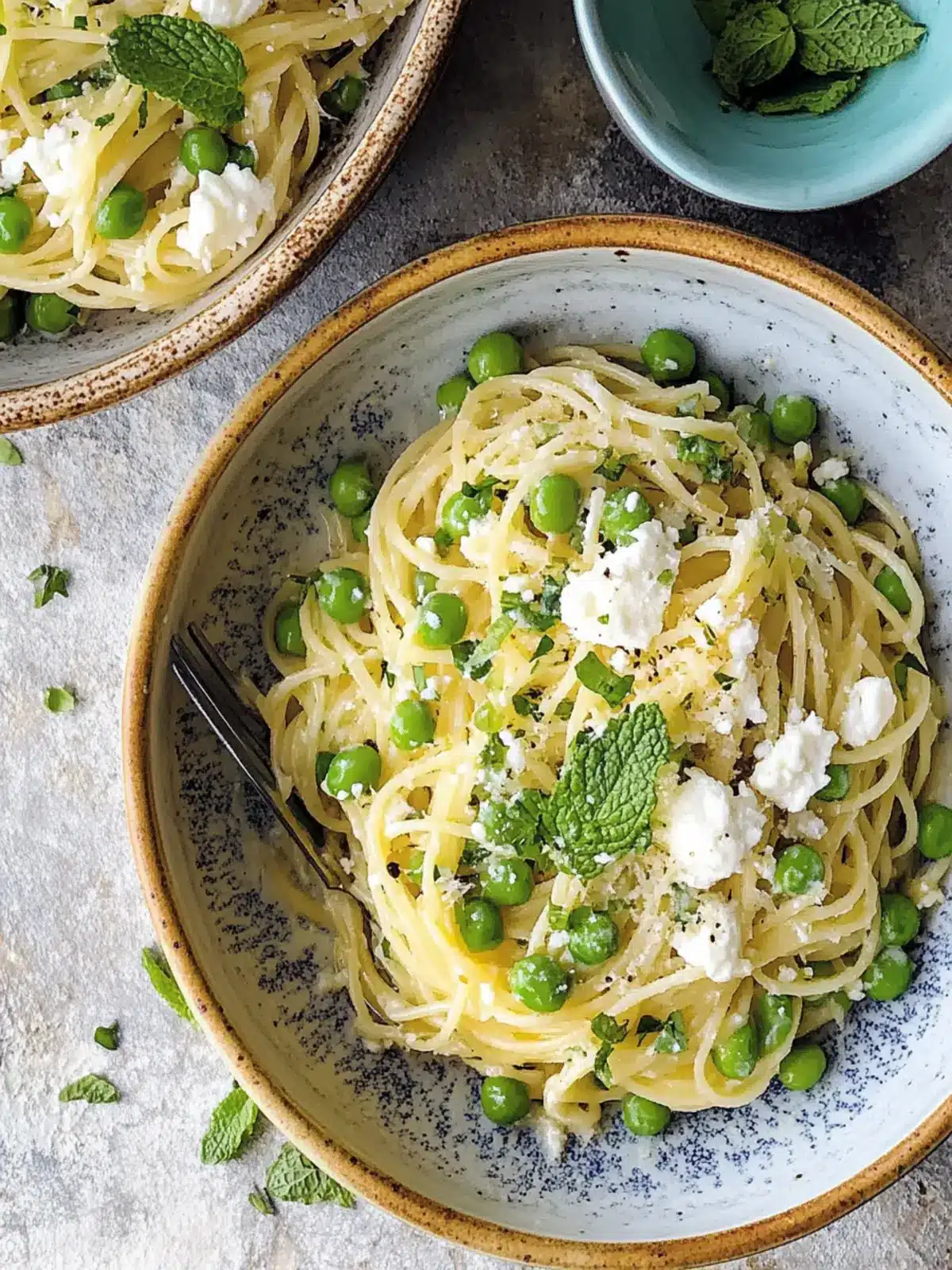 Instant Pot Spaghetti with Goat Cheese, Mint and Peas Delight 3 Instant Pot Spaghetti with Goat Cheese, Mint and Peas