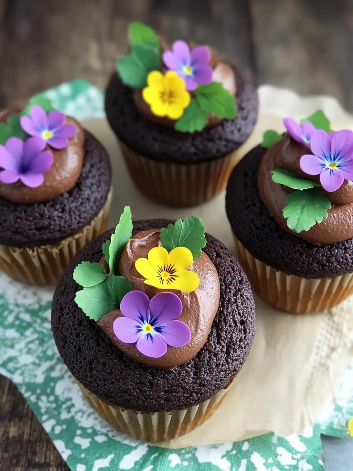 Delightful Chocolate Flower Pot Cupcakes for Fun Baking Time 4 Chocolate Flower Pot Cupcakes