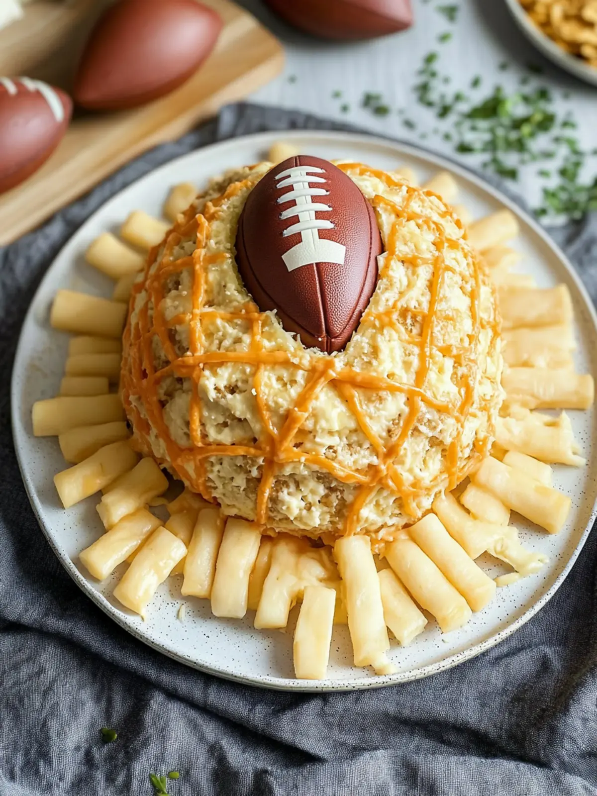 Irresistible Football Cheese Ball for Game Day Fun 2 Football Cheese ball
