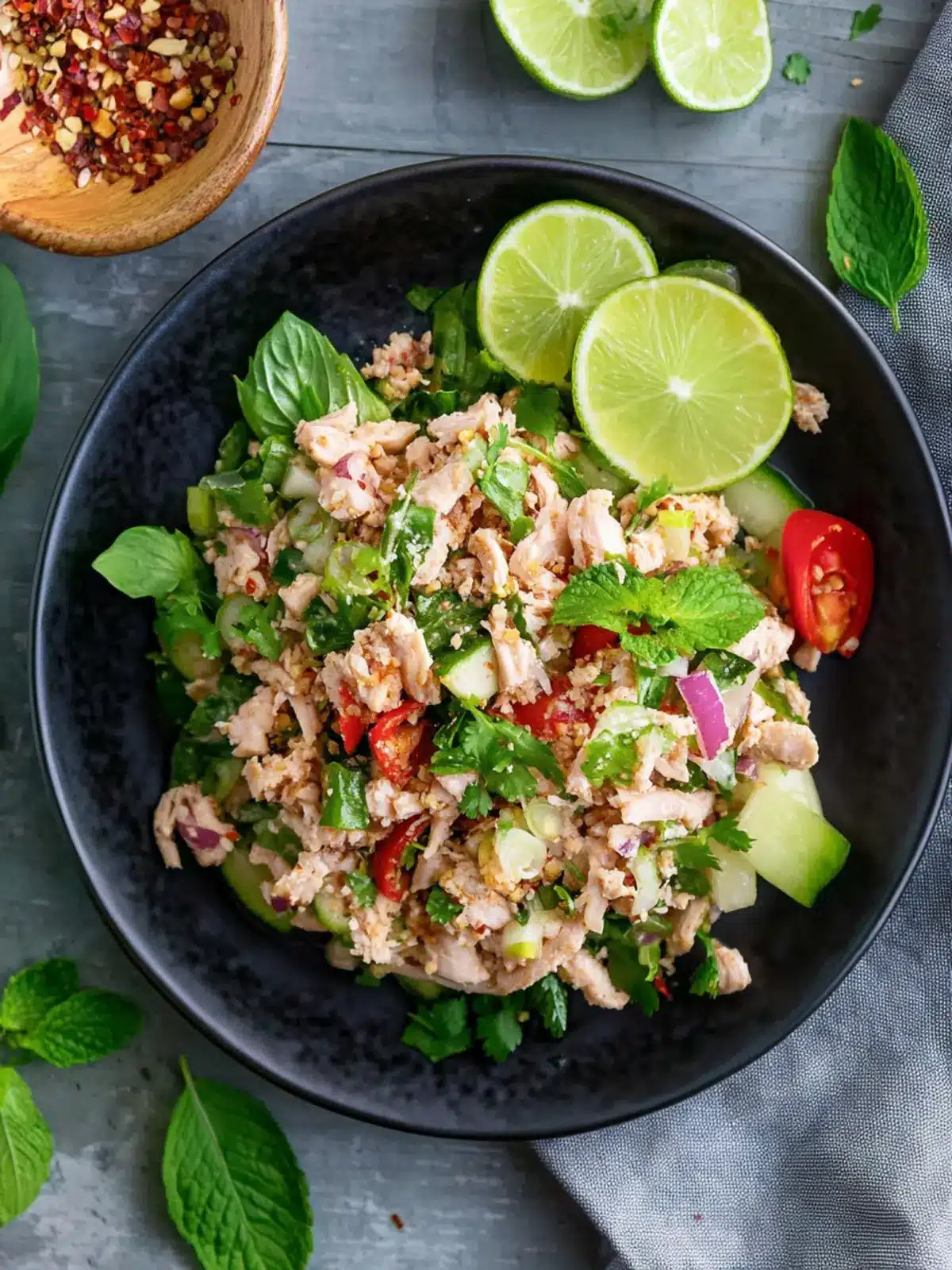 Laab Gai: Zesty Thai Ground Chicken Salad You'll Love 3 Laab Gai- Thai Ground Chicken Salad