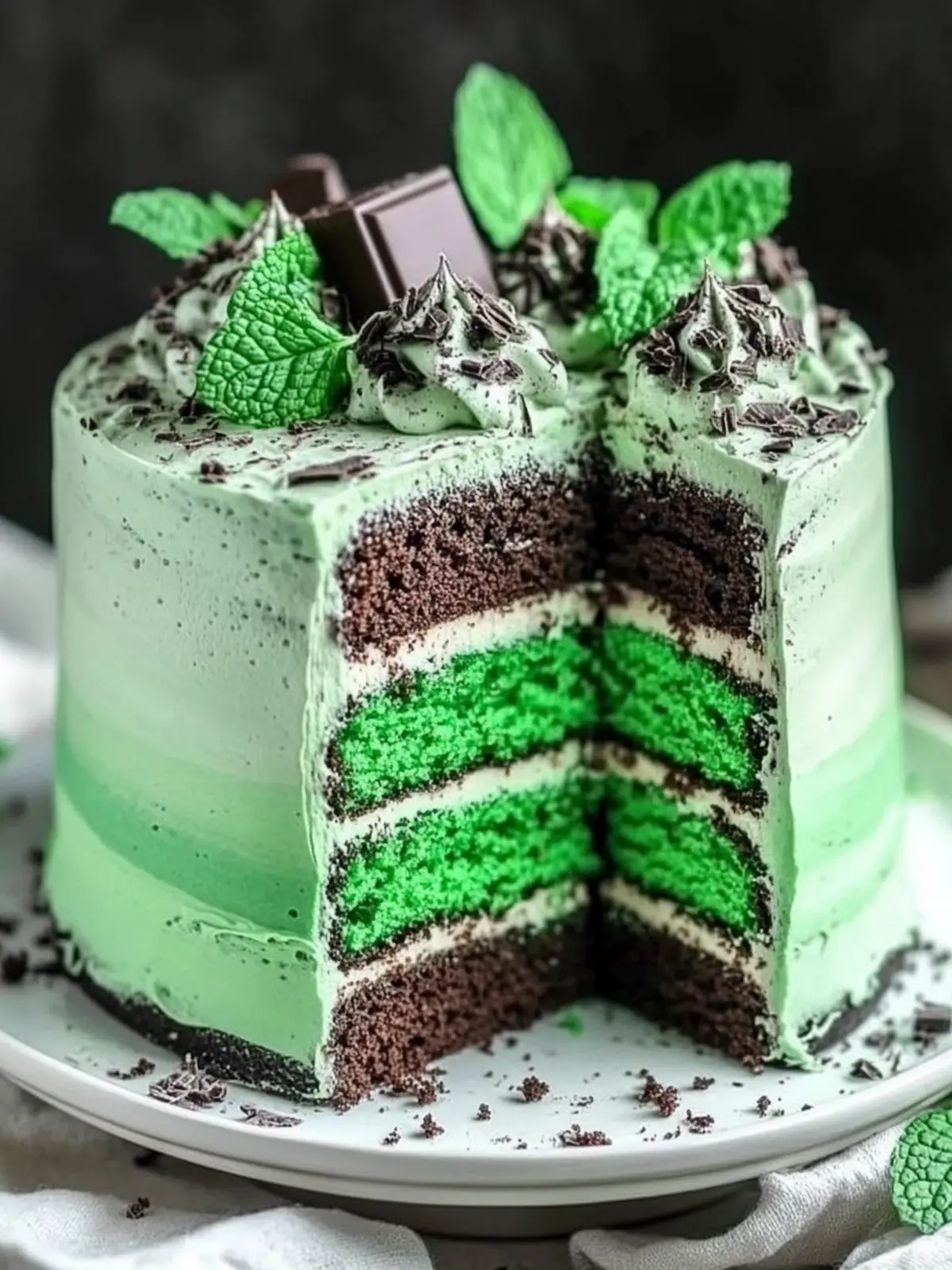 Delight in Green Ombre Mint Chocolate Cake Bliss at Home 2 Green Ombre Mint Chocolate Cake