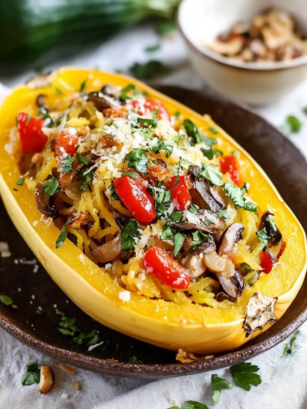 Savor Spaghetti Squash with Sautéed Veggies for a Cozy Meal 2 Spaghetti Squash with Sauteed Veggies