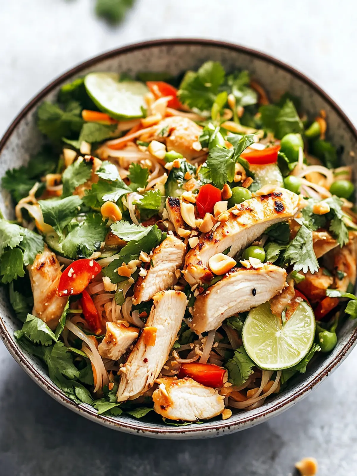Savory Thai Chicken Salad with Creamy Peanut Dressing 5 Thai Chicken Salad