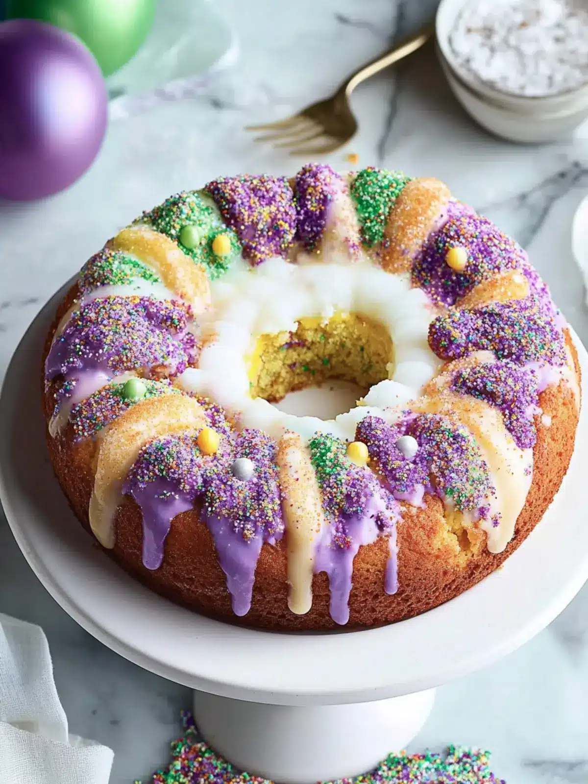 One-Dish King Cake That's Perfect for Any Celebration 2 One-Dish King Cake