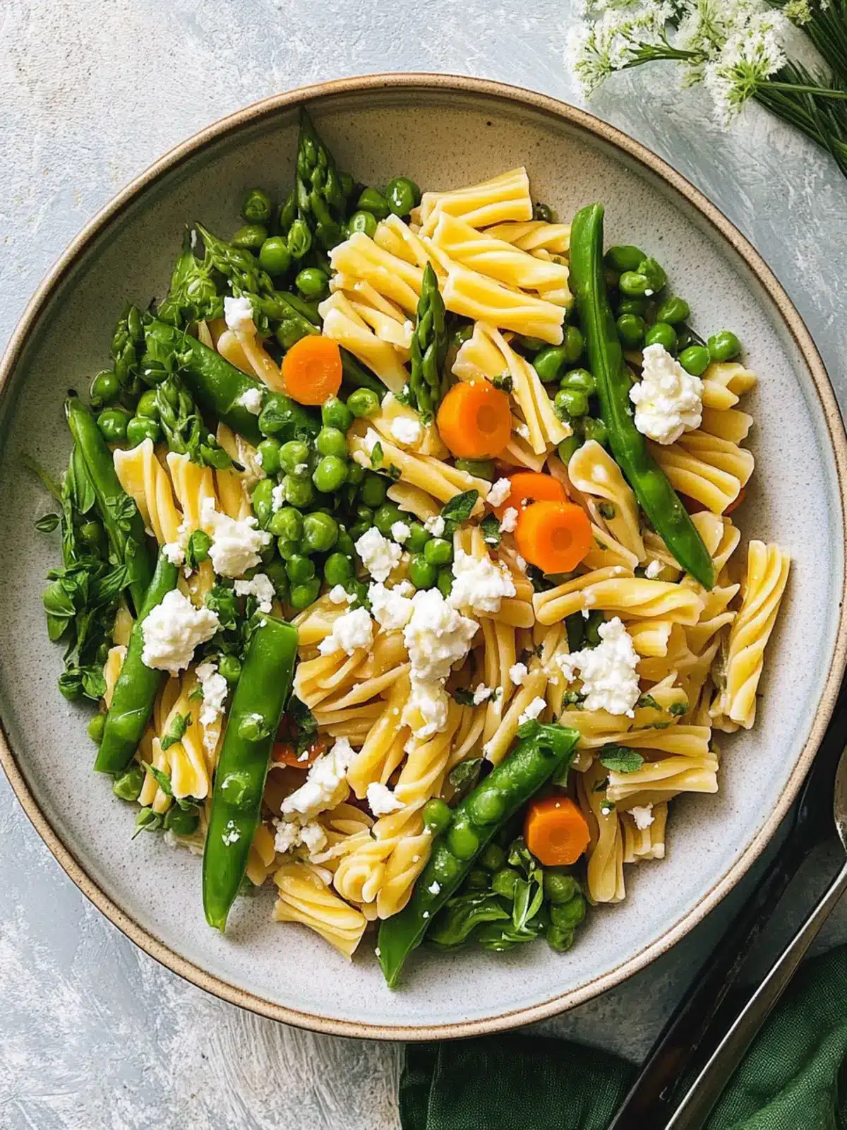 Spring Vegetable Pasta with Goat Cheese for a Fresh Feast 2 Spring Vegetable Pasta with Goat Cheese