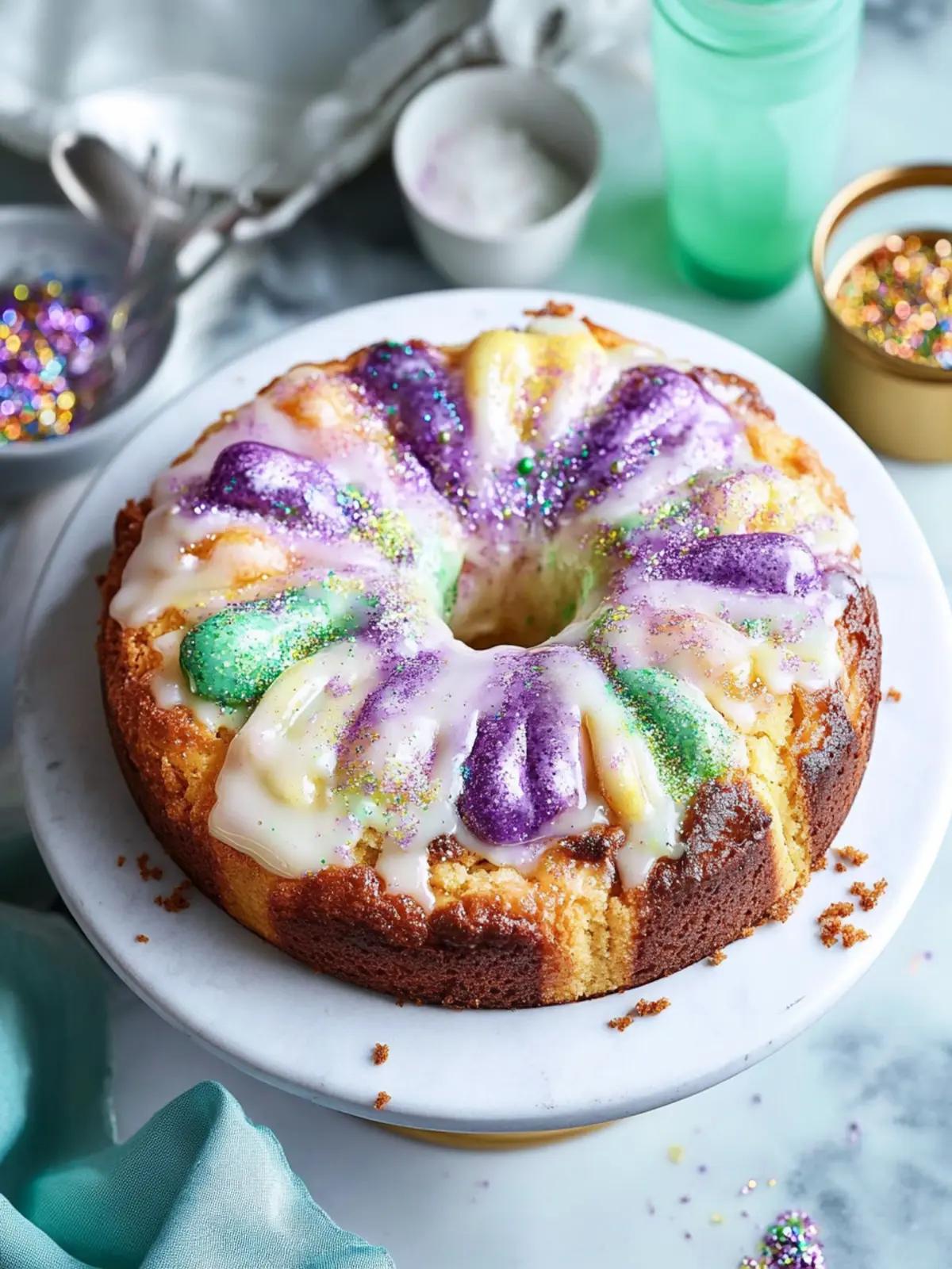 One-Dish King Cake That's Perfect for Any Celebration 4 One-Dish King Cake
