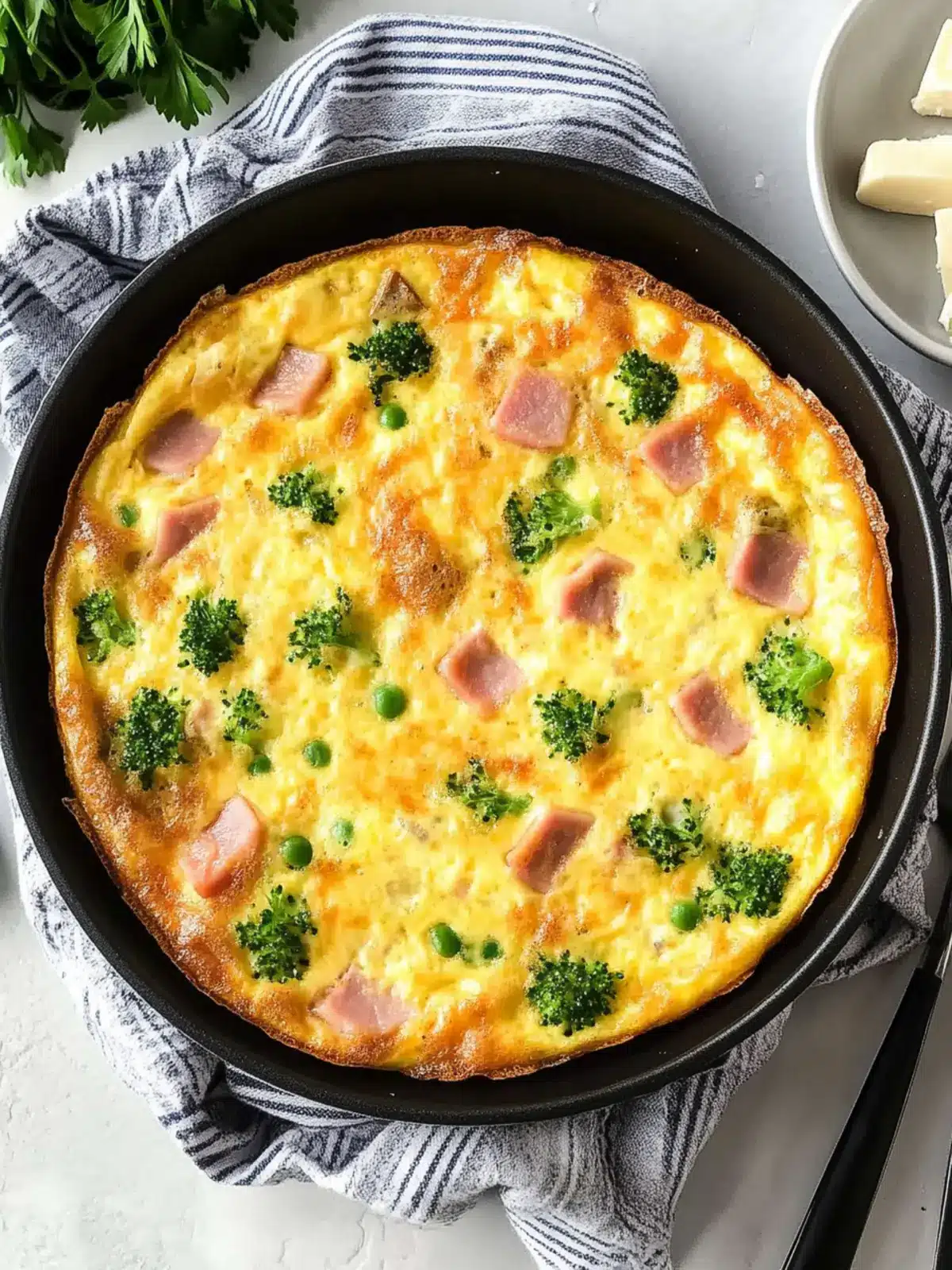 Delicious Ham and Cheese Frittata for a Cozy Breakfast Feat 2 Ham and Cheese Frittata